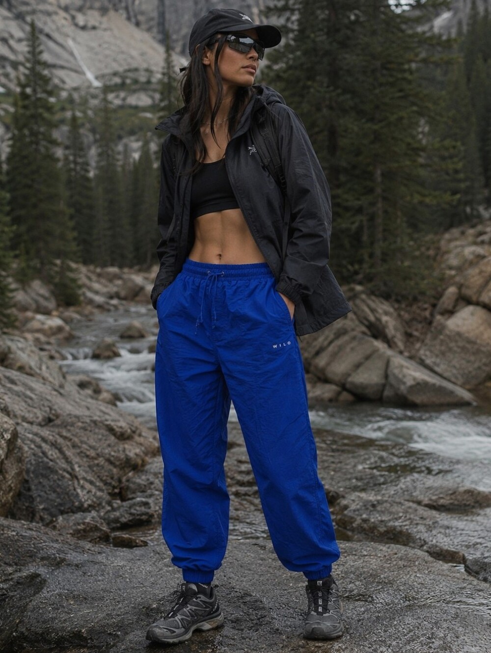 WILO The Label Blue Nylon Parachute Pants Women’s Medium Gorpcore   Pants